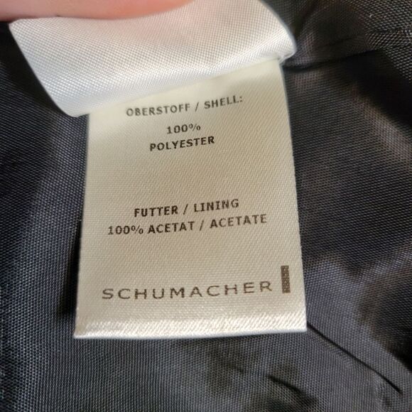 Schumacher Satin Taffeta Gray Pattern Midi Skirt Corporate Goth Evening - Picture 12 of 14